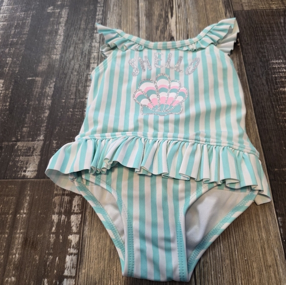 wonder nation Other - Striped Ruffle Swimsuit